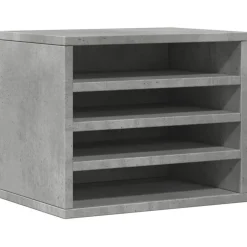 Hot vidaXL Skrivbordshyllor 36x26x29,5 cm konstruerat trä Betonggrå