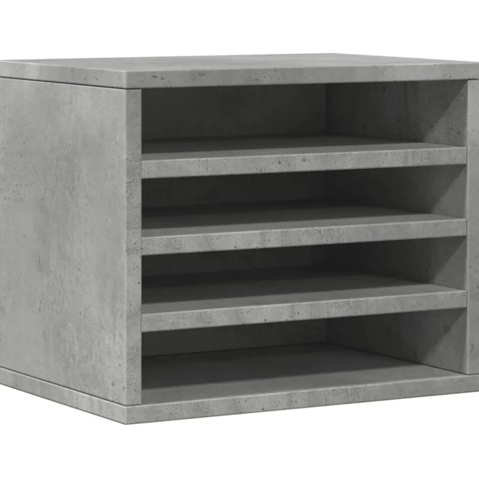 Hot vidaXL Skrivbordshyllor 36x26x29,5 cm konstruerat trä Betonggrå