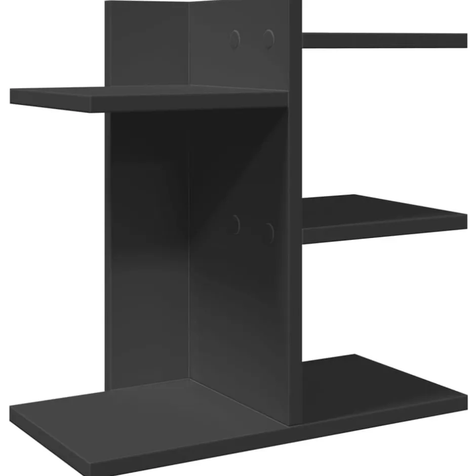 New vidaXL Skrivbordshyllor 42x21,5x42 cm konstruerat trä Svart