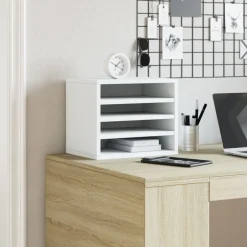 Sale vidaXL Skrivbordshyllor 36x26x29,5 cm konstruerat trä Vit