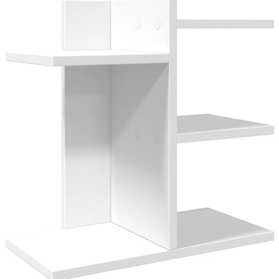 vidaXL Skrivbordshyllor vit 42x21,5x42 cm konstruerat trä