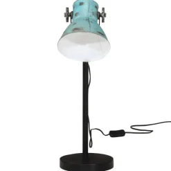 Clearance vidaXL Skrivbordslampa 25 W nött 17x17x60 cm E27 Blå