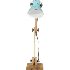 vidaXL Skrivbordslampa 25 W nött blå 23x18x96 cm E27