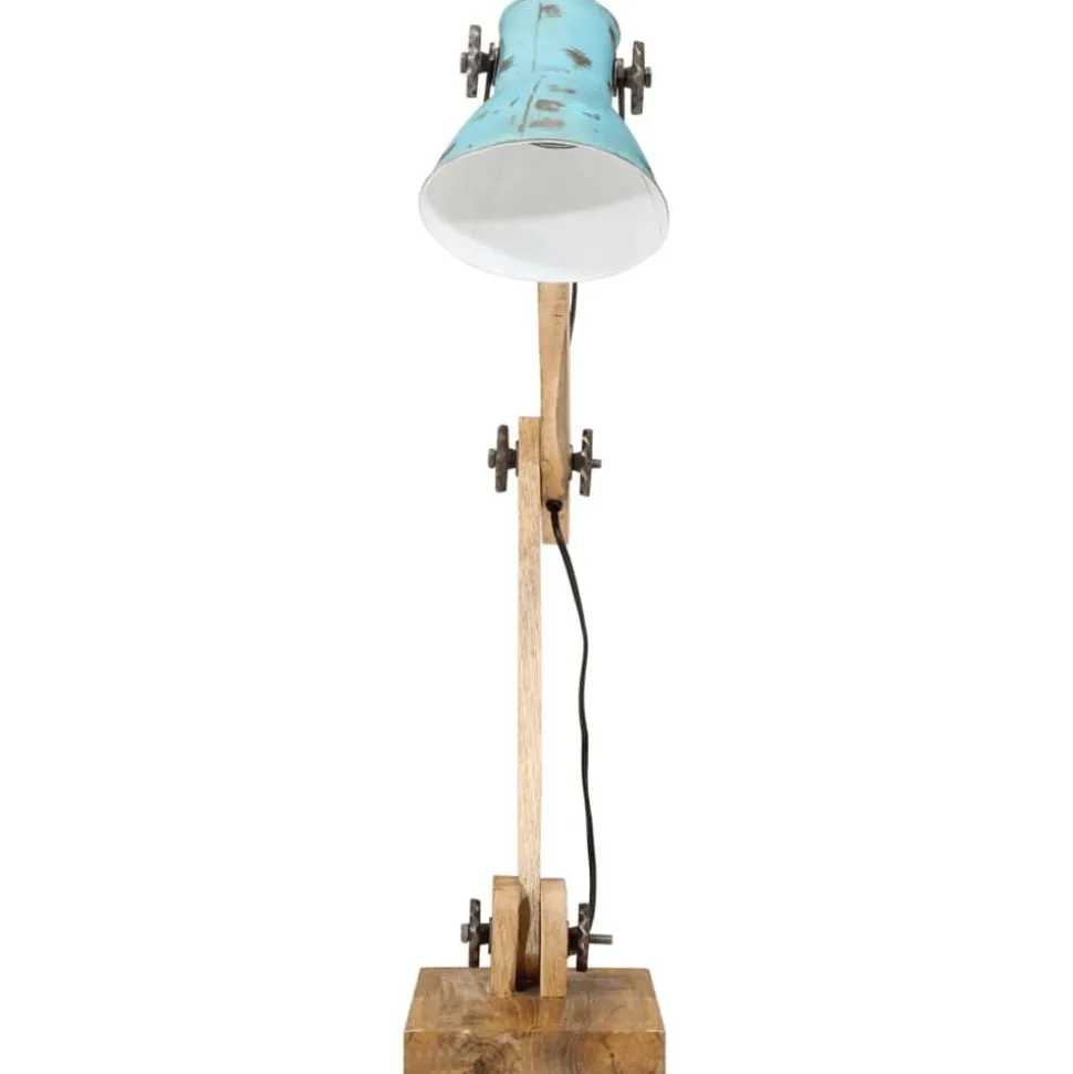 vidaXL Skrivbordslampa 25 W nött blå 23x18x96 cm E27