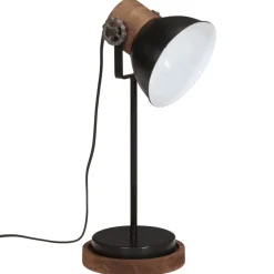 vidaXL Skrivbordslampa 25 W svart 17x17x50 cm E27