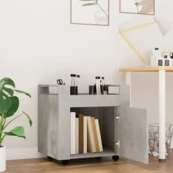 Clearance vidaXL Skrivbordsvagn 60x45x60 cm konstruerat trä Betonggrå