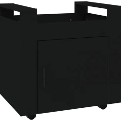 New vidaXL Skrivbordsvagn 60x45x60 cm konstruerat trä Svart