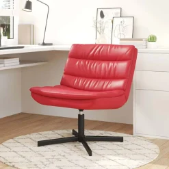 vidaXL Skrivstol Röd 63 x 75 x 76 cm PU