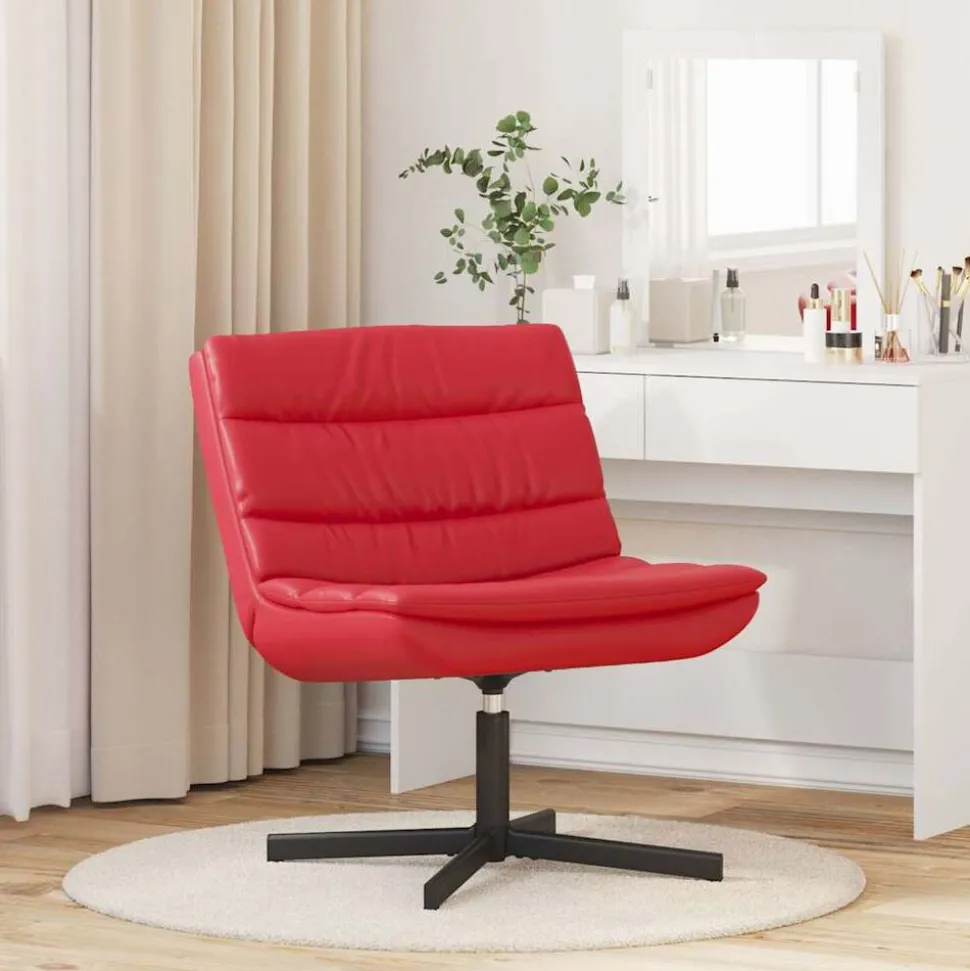 vidaXL Skrivstol Röd 63 x 75 x 76 cm PU