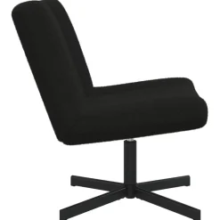 vidaXL Skrivstol Svart 63 x 75 x 76 cm Sheepskin