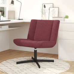 Best vidaXL Skrivstol 63 x 75 x 76 cm tyg Vinröd
