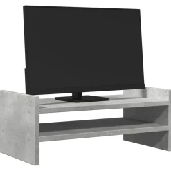 vidaXL Skärmställ betonggrå 50x27x20 cm konstruerat trä