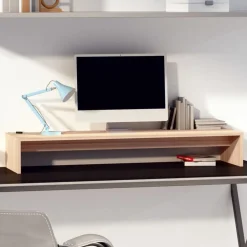 vidaXL Skärmställ grå 100x27x15 cm massiv furu Naturfärg