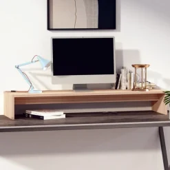 vidaXL Skärmställ grå 100x27x15 cm massiv furu Naturfärg