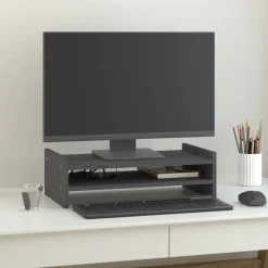 Outlet vidaXL Skärmställ 50x27x15 cm massiv furu Grå