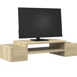 vidaXL Skärmställ med förvaring sonoma-ek 70x27x15 cm konstruerat trä