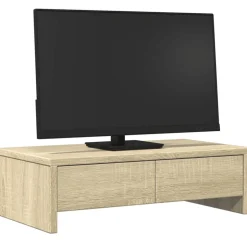 vidaXL Skärmställ med lådor sonoma-ek 50x27x15 cm konstruerat trä