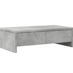 vidaXL Skärmställ med lådor betonggrå 50x27x15 cm konstruerat trä