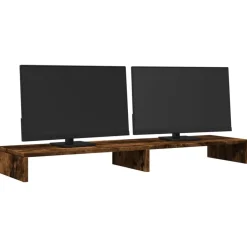 vidaXL Skärmställ 100x27x10 cm konstruerat trä Rökfärgad ek