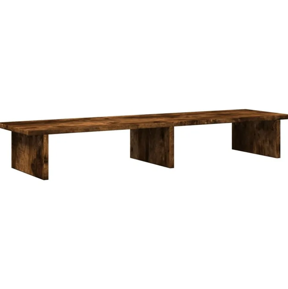 vidaXL Skärmställ rökfärgad ek 100x27x15 cm konstruerat trä