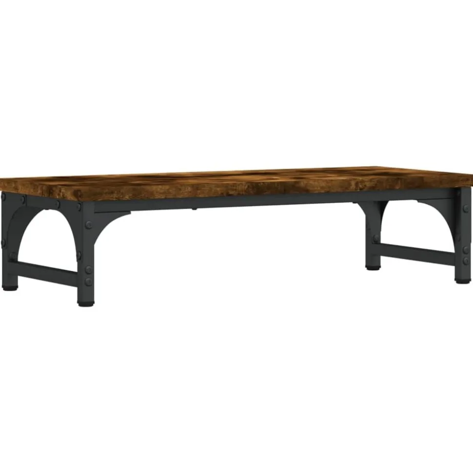 vidaXL Skärmställ rökfärgad ek 55x23x14 cm konstruerat trä