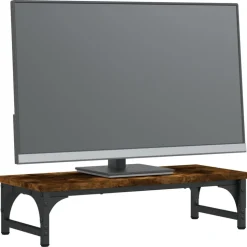 vidaXL Skärmställ rökfärgad ek 55x23x14 cm konstruerat trä