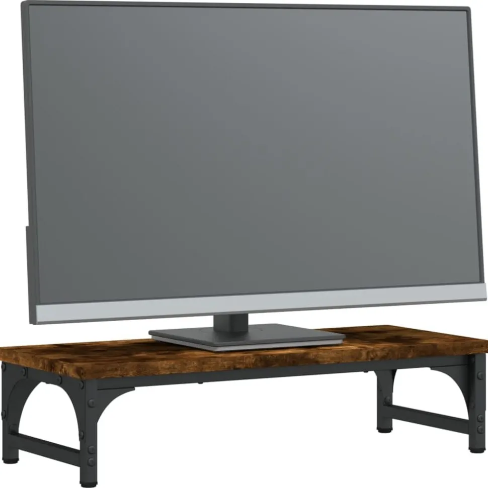vidaXL Skärmställ rökfärgad ek 55x23x14 cm konstruerat trä