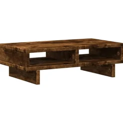 Outlet vidaXL Skärmställ 50x27x15 cm konstruerat trä Rökfärgad ek
