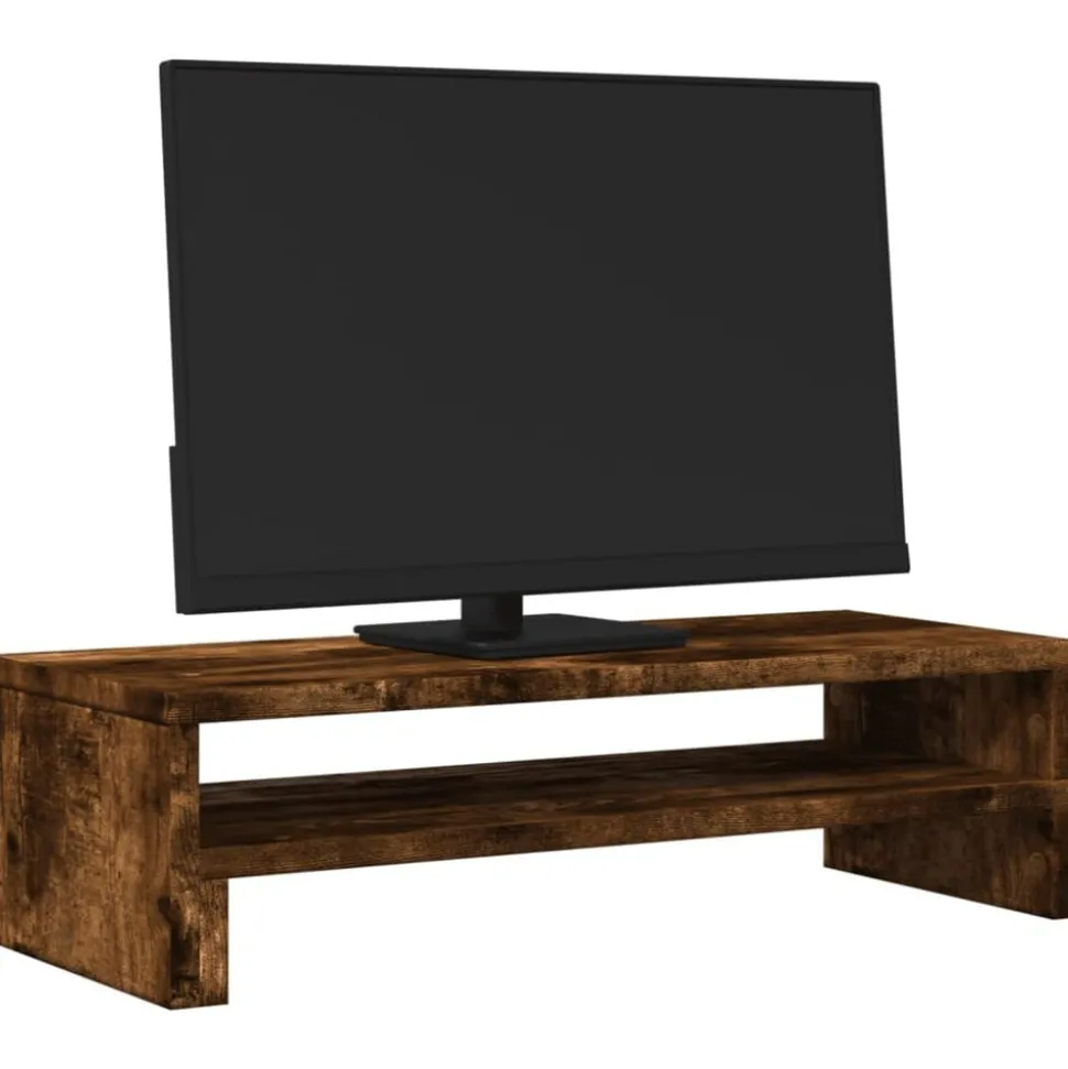 vidaXL Skärmställ rökfärgad ek 54x22x15 cm konstruerat trä