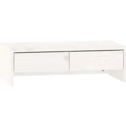 vidaXL Skärmställ vit 50x27x15 cm massiv furu