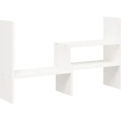vidaXL Skärmställ vit (39-72)x17x43 cm massiv furu