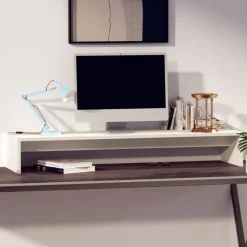 Discount vidaXL Skärmställ 100x27x15 cm massiv furu Vit