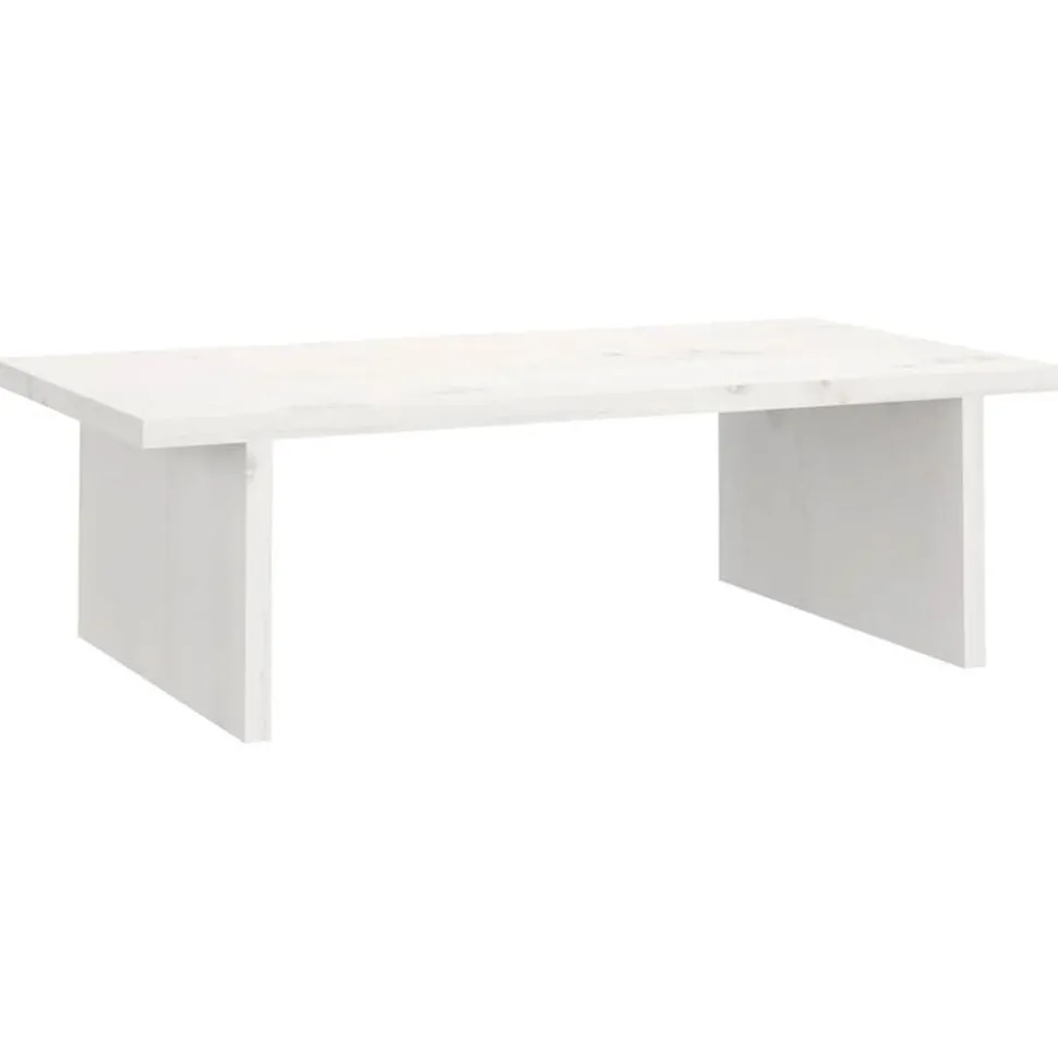 vidaXL Skärmställ vit 50x27x15 cm massiv furu