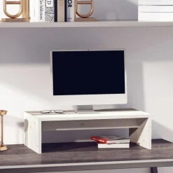 Clearance vidaXL Skärmställ 50x27x15 cm massiv furu Vit