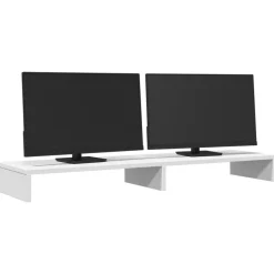 vidaXL Skärmställ vit 100x27x10 cm konstruerat trä