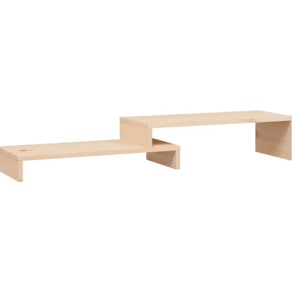 Discount vidaXL Skärmställ (52-101)x22x14 cm massiv furu Naturfärg