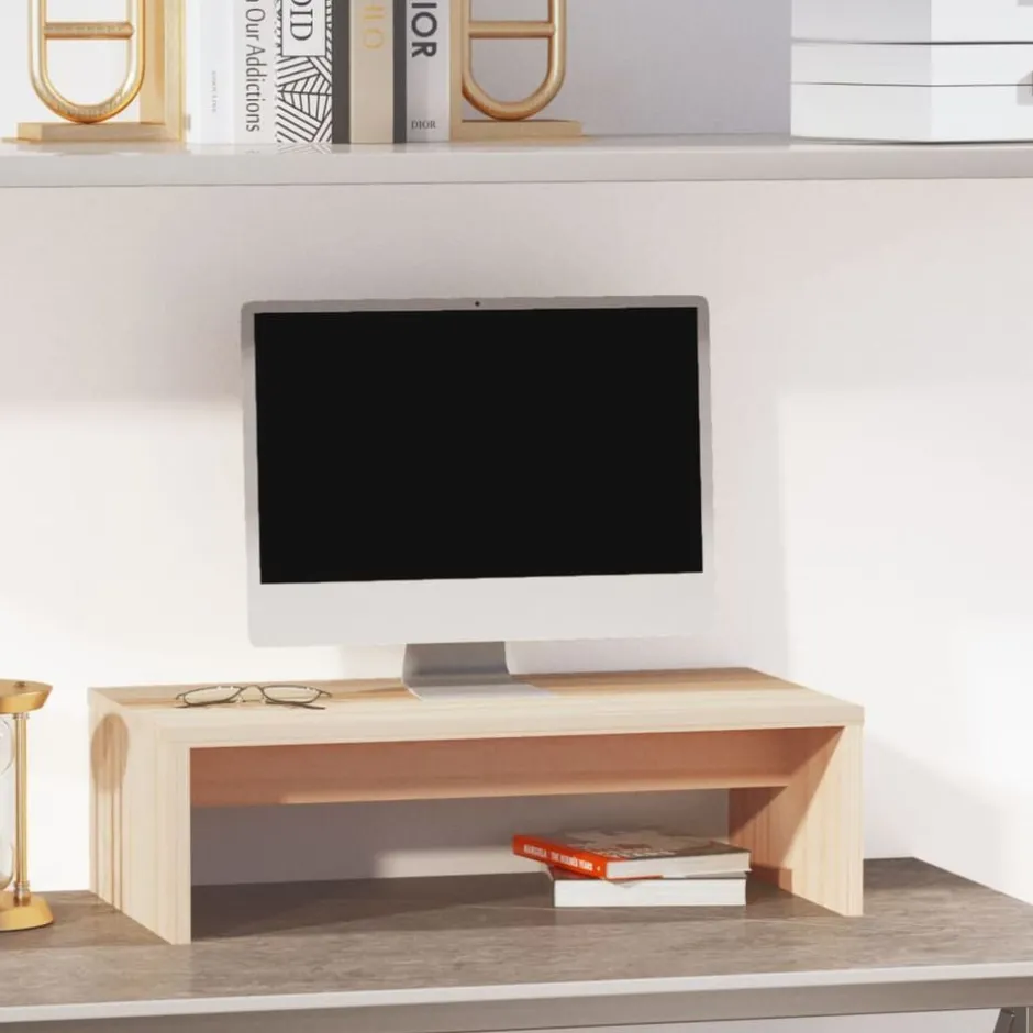 New vidaXL Skärmställ 50x27x15 cm massiv furu Naturfärg