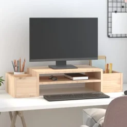 vidaXL Skärmställ 70x27,5x15 cm massiv furu