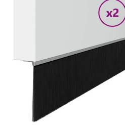 Outlet vidaXL Skruvmonterade dörrborsttätningslister 2 pcs 100 cm Silver