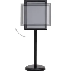 Discount vidaXL Skyltställ A3 aluminiumlegering Svart