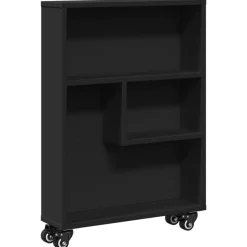 Clearance vidaXL Smal förvaringsvagn 48x13x68 cm konstruerat trä Svart