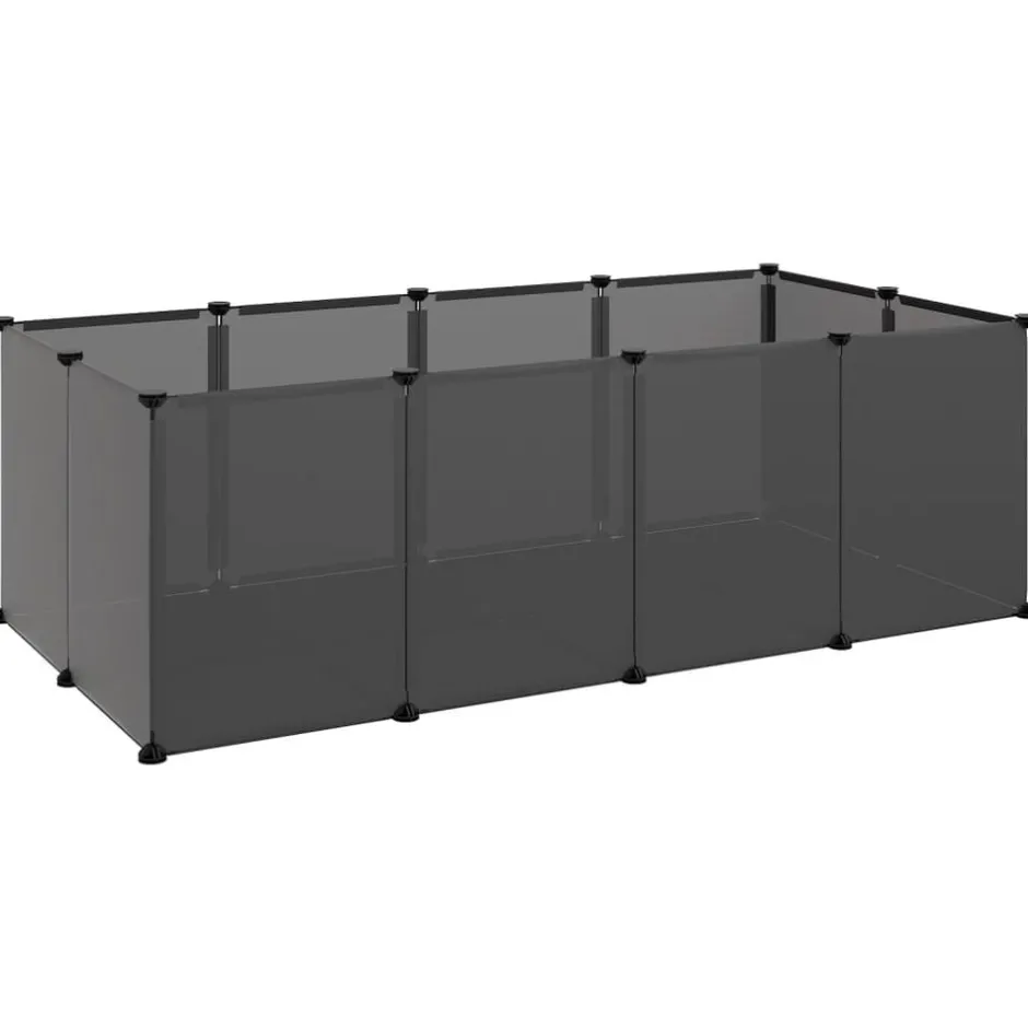 Sale vidaXL Smådjursbur 144x74x46,5 cm PP och stål Svart