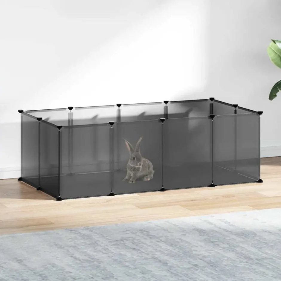Sale vidaXL Smådjursbur 144x74x46,5 cm PP och stål Svart