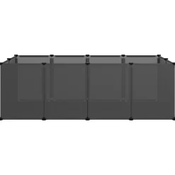 Sale vidaXL Smådjursbur 144x74x46,5 cm PP och stål Svart