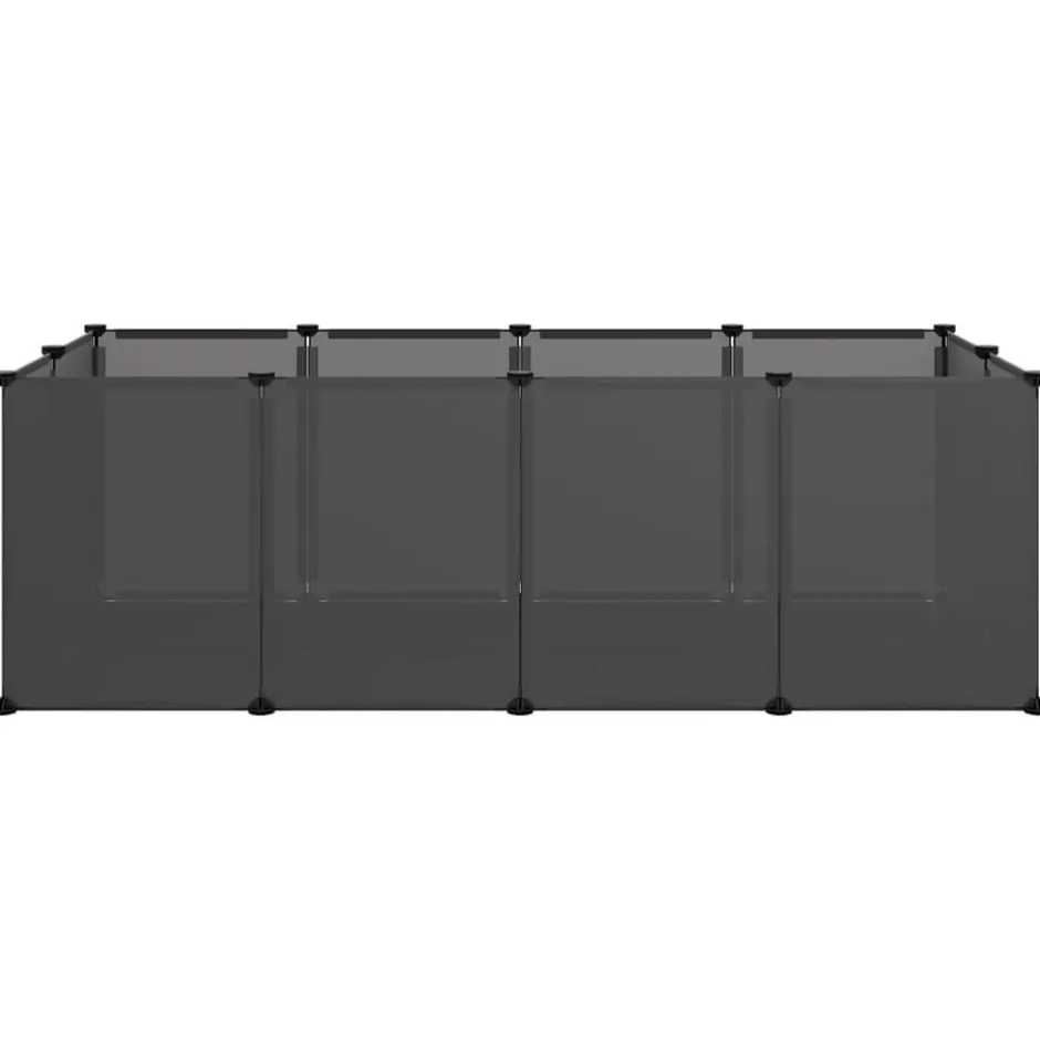 Sale vidaXL Smådjursbur 144x74x46,5 cm PP och stål Svart