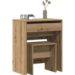 Discount vidaXL Sminkbord med låda 60 x 40 x 75 cm Konstruerat trä artisan ek