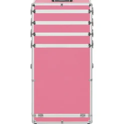 vidaXL Sminklåda aluminium rosa
