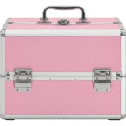 Hot vidaXL Sminklåda 22x30x21 cm aluminium Rosa