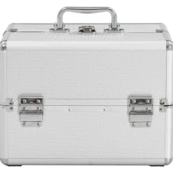 Best vidaXL Sminklåda 22x30x21 cm aluminium Silver