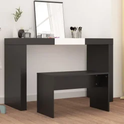 vidaXL Sminkpall svart 70x35x45 cm konstruerat trä